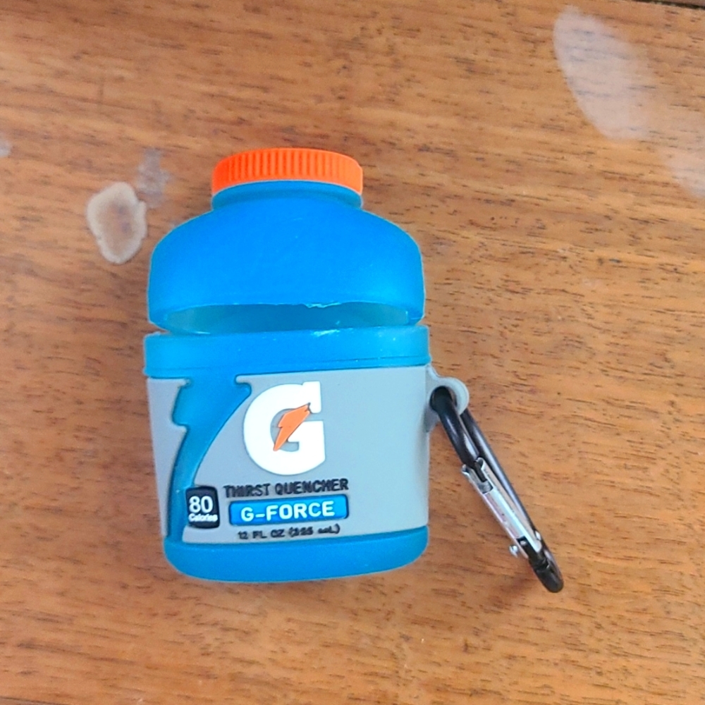 Blue Gatorade earpod Case Holder Keychain / Apple Air Pod Case / Headphone Case